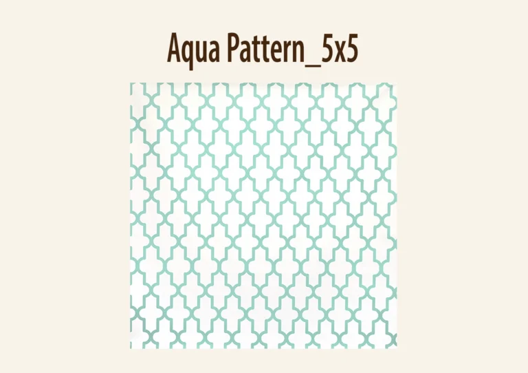 Turquoise geometric pattern on a white background.