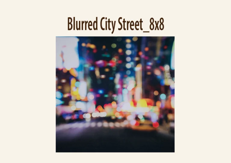 Blurred city nightlife scene with colorful lights and bokeh effect.