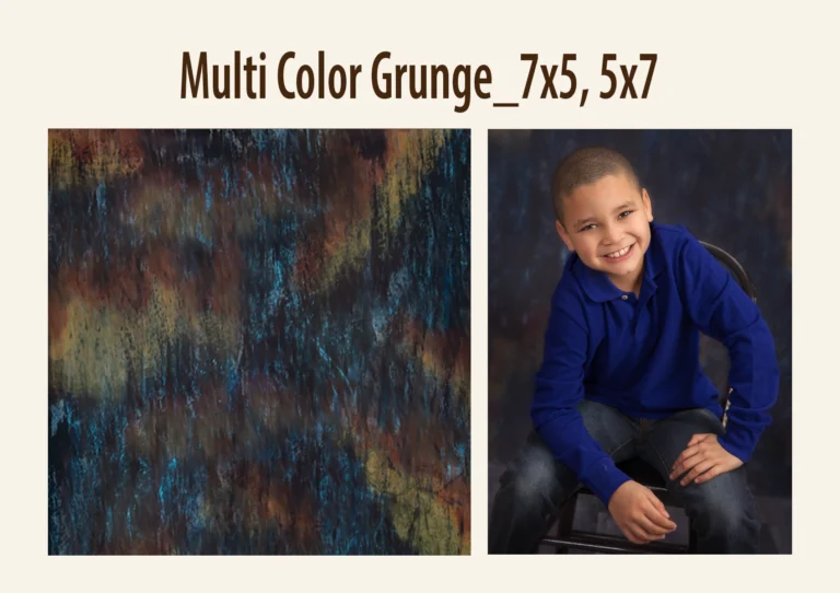 Abstract photography backdrop with textured blue, red, and yellow tones.
