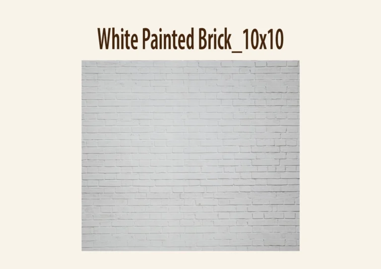 White brick wall backdrop.