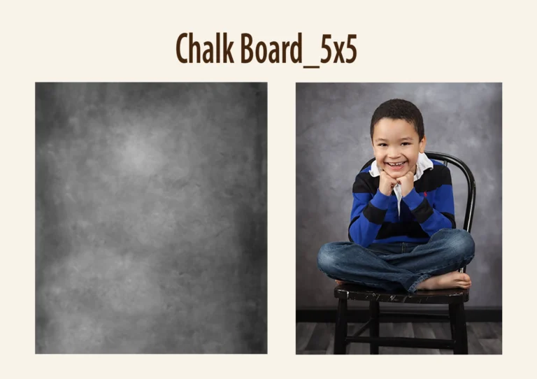 Monochromatic textured chalkboard backdrop.