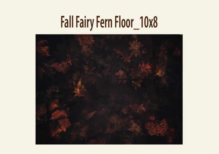 Dark backdrop with scattered autumn leaves in orange, brown, and muted gold.