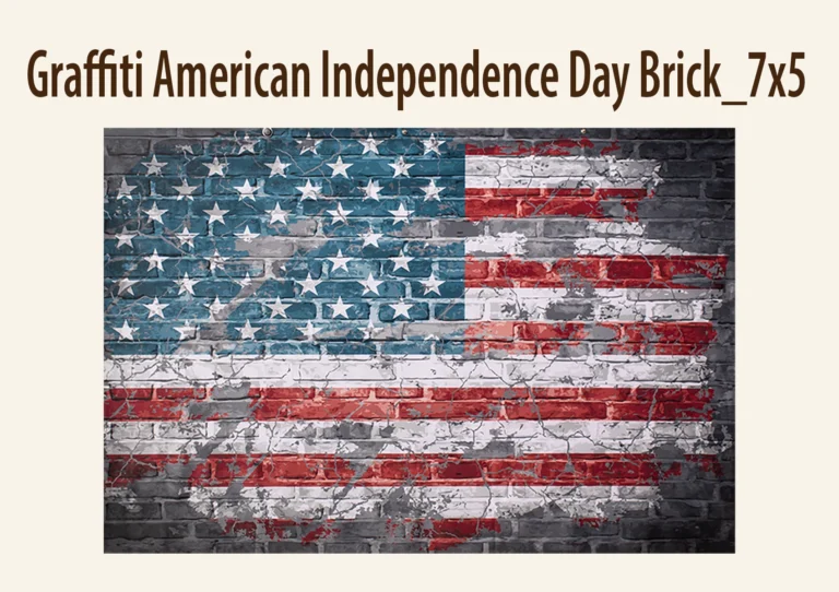 A weathered U.S. flag painted on a brick wall.